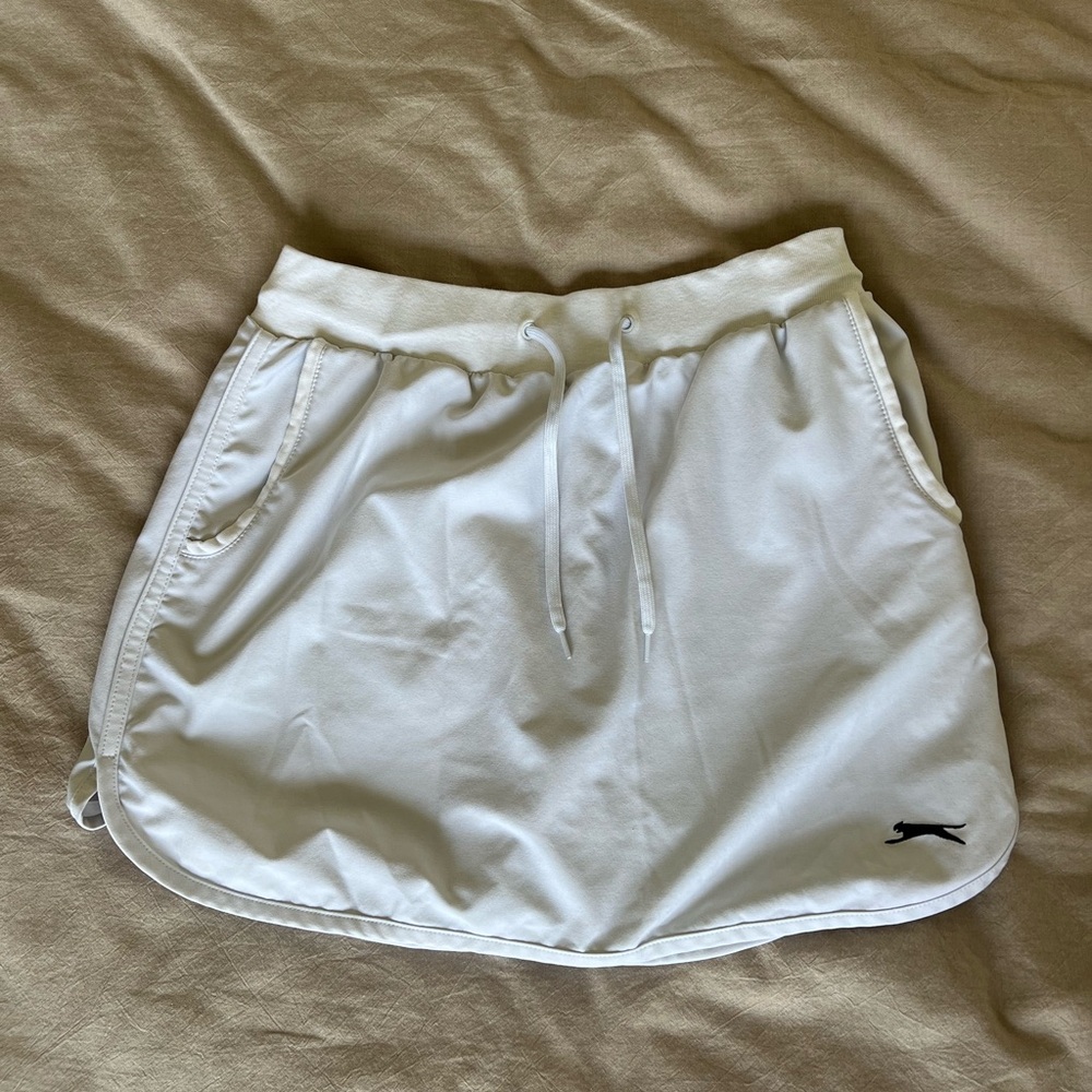 White athletic skort